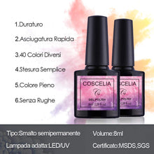 Carica l&#39;immagine nel visualizzatore di Gallery, Saint-Acior kit smalto semipermanente per unghie 10pc gel #2