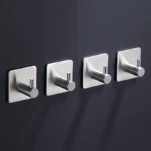 Carica l&#39;immagine nel visualizzatore di Gallery, ZUNTO Ganci Adesivi Ganci Portasciugamani in Acciaio Inox Gancio Appendiabiti da Parete Autoadesivo/Gancio per Cucina e Bagno, 4 Pezzi