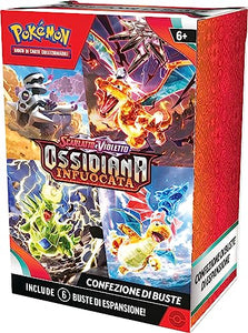 Pokémon Confezione di buste dell’espansione Scarlatto e Violetto - Ossidiana Infuocata del GCC Pokémon (6 buste di espansione), edizione in italiano