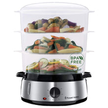 Carica l&#39;immagine nel visualizzatore di Gallery, Russell Hobbs 19270-56 Vaporiera, 800 Watt, 9 Litri, 9 Nero / Acciaio