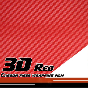 Stickers Pellicola (2 pezzi), Minleer 3D Carbonio Adesiva Foglio, Rosso