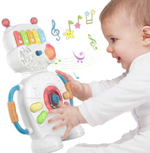 Carica l&#39;immagine nel visualizzatore di Gallery, Giocattolo Musicale Elettronico Robot per Bambini per 1 anno, Natale, Halloween, Capodanno, regali, giocattoli sensoriali per neonati,bambini piccoli, ragazzi, ragazze e giochi di compleanno 6-12 mesi