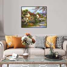 Carica l'immagine nel visualizzatore di Gallery, Tyrkuiy Dipingi con i Numeri per Adulti con Cornice, Pittura a Olio Fai da Te su Tela con 3 Pezzi di pennelli Arti Artigianali per la Decorazione della Parete di casa-16 x 20 pollici-F004 Ponte Di Pietra con cornice