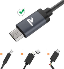 Carica l&#39;immagine nel visualizzatore di Gallery, Cavo Micro USB [ 1M - 2Pezzi ] Rampow Trasferimento Dati e Ricarica Rapida, Antigroviglio Nylon, Cavo USB Micro USB Compatibile per Samsung S7/S6, Xiaomi, Huawei - Grigio siderale