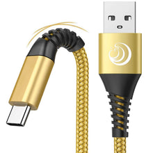 Carica l'immagine nel visualizzatore di Gallery, Yosou Cavo USB C,Cavo USB Tipo C 2M Cavo di Ricarica Rapida 2Pezzi Carica Caricabatterie per Samsung S20 S21 S8 S9 S10 A40 A11 A12 A41 A42 A50 A51 A52 A71 A20e A21s,Huawei P9 P20 P10 P30,Xiaomi,Sony Oro