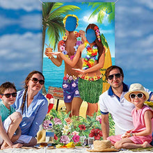 Carica l&#39;immagine nel visualizzatore di Gallery, Hawaiian Aloha Decorazioni per Feste Coppia di Foto Luau Prop, Tessuto...
