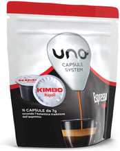 Carica l&#39;immagine nel visualizzatore di Gallery, Kimbo Capsule di Caffè Espresso Napoli, Kimbo UNO System, 6 Pacchi da 16 Capsule (Totale 96 Capsule)