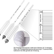 Carica l&#39;immagine nel visualizzatore di Gallery, Tefeler Kit di 3 Idrometri per Alcol - Alcoolimetro Misurazione Grado... - Ilgrandebazar