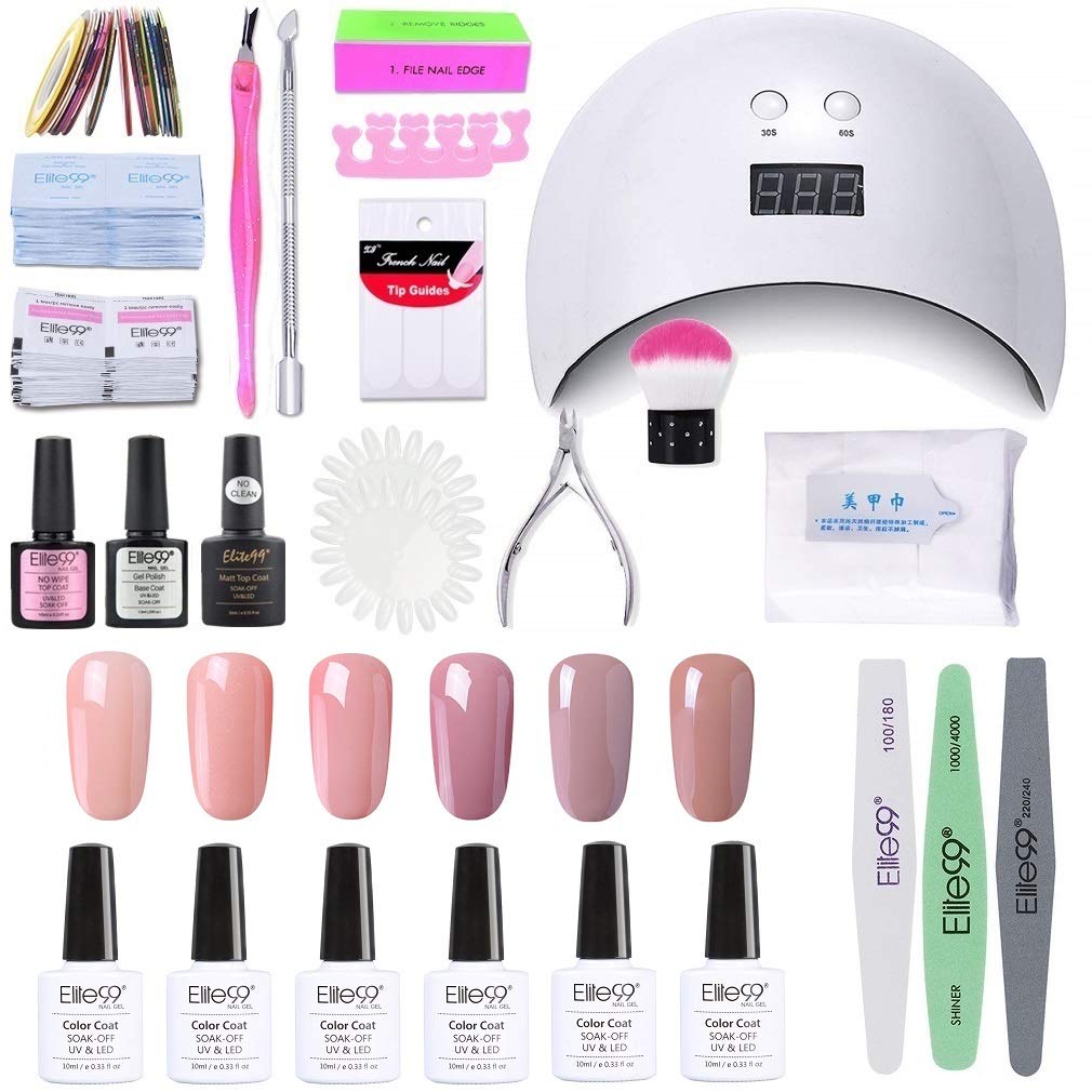 Elite99 Smalto Semipermanente per unghie Kit di Partenza in 6 coloris C006 - Ilgrandebazar