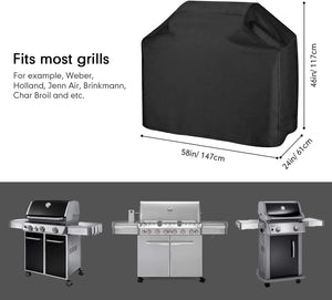 Velway Copertura Barbecue Telo Copri Barbecue Impermeabile 147 * 61 * 117cm per BBQ Grill Anti Polvere Neve Pioggia Feci di Uccelli Sole, Cover 210D Oxford per Barbecue