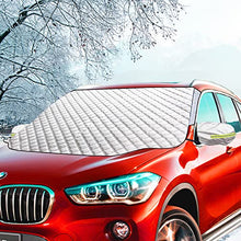 Carica l'immagine nel visualizzatore di Gallery, Ezlife Copertura Parabrezza Auto Inverno 720g Ultra Spessa Magnetico Protezione Parabrezza Antighiaccio Antigelo Telo Copri Parabrezza Auto Adatto SUV Ghiaccio Gelo 189x120cm