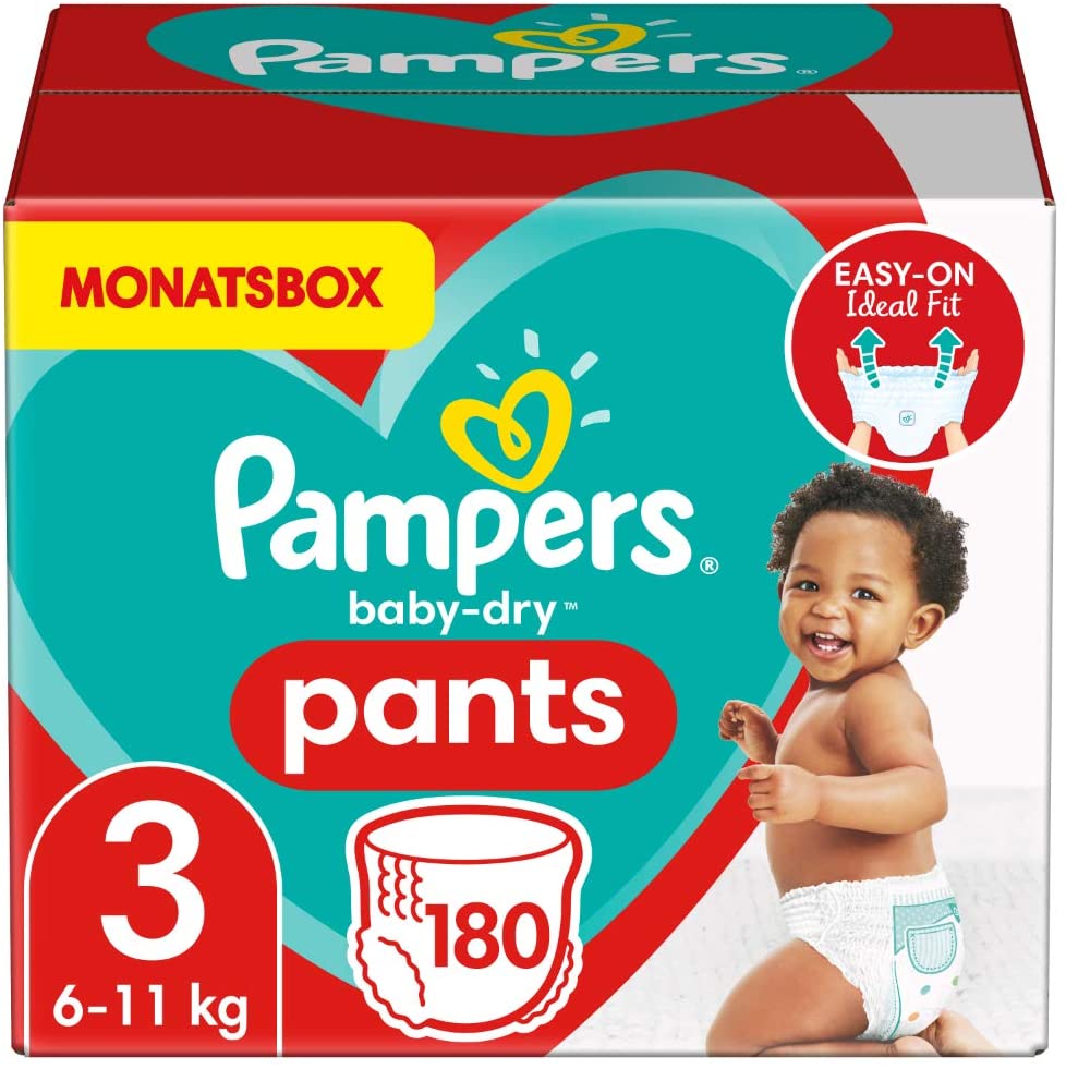 Pampers Active Baby-Dry pannolino pants taglia 3 6-11 kg, 180 pezzi