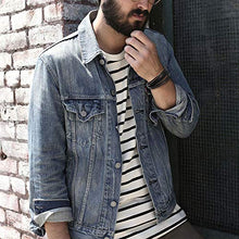 Carica l&#39;immagine nel visualizzatore di Gallery, flintronic Bracciale Intrecciato in Pelle, Braccialetto #1 Nero(20.5cm-22cm) - Ilgrandebazar