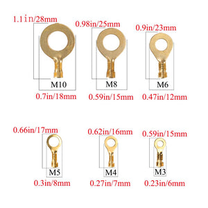 KINDPMA 150Pcs Capicorda Occhiello M3 M4 M5 M6 M8 M10 Kit Faston Assortiti... - Ilgrandebazar