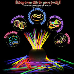 543 Pack - 250 Glow Sticks, Bastoncini Luminosi Fluorescenti, 293 viola - Ilgrandebazar