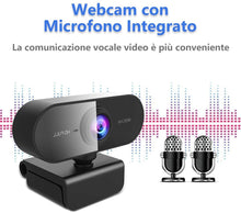 Carica l&#39;immagine nel visualizzatore di Gallery, NIYPS Webcam per PC con Microfono Full HD 1080P Webcam USB per PC Fisso,Laptop y Mac,USB 2.0 Videocamera per Videochiamate, Studio, Conferenza, Registrazione, Gioca a Giochi e Lavoro a Casa