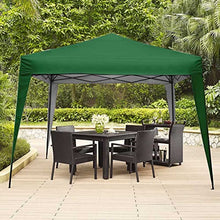 Carica l'immagine nel visualizzatore di Gallery, BAKAJI Gazebo 3 x 3 metri Pieghevole Tessuto Poliestere Impermeabile Struttura in Metallo Richiudibile a Fisarmonica Tendone Portatile Fiera Mercato Giardino Esterno + Sacca per Trasporto (Verde)