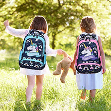Carica l&#39;immagine nel visualizzatore di Gallery, Unicorno Zaino Scuola Elementare Impermeabile Zaini Bambino Sacchetti 3rosa