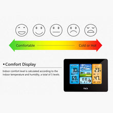 Carica l&#39;immagine nel visualizzatore di Gallery, Konesky Stazione Meteo Wireless, barometro termometro Temperatura Nero - Ilgrandebazar