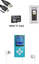 Carica l'immagine nel visualizzatore di Gallery, 16GB Lettore MP3, Tabmart Metal Hi-Fi Capacità Di Musicale Portatile Lettore MP3 Sound MP4 Lettore Multifunzione 15 Ore Di Riproduzione Continua, Blu
