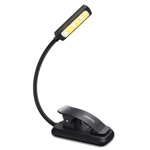 Lampada da Lettura, OMERIL Clip Ricaricabile con 6 LED 3 Bianco - Ilgrandebazar