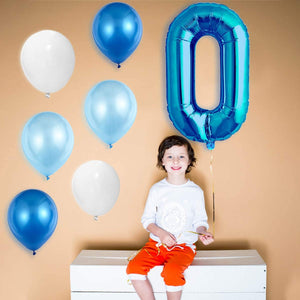 0 Palloncino Gigante Decorazioni Compleanno Azzurri Kit, Bimbo Decorazioni, Palloncino Festa Boy, Palloncini per Compleanno, Baby Shower, Nascita, Battesimo, Decorazioni (Numero 0)