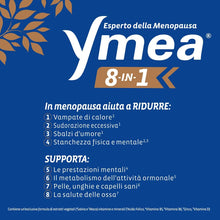 Carica l'immagine nel visualizzatore di Gallery, Ymea 8 In 1 Integratore Alimentare Esperto Della Menopausa, Ideale Contro Gli 8 Disturbi Più Comuni Della Menopausa, Supporta Il Metabolismo E La Salute Delle Ossa, 30 Compresse, color Bianco, 45 g