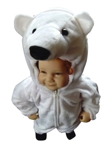 F24 Taglia 2-3A (92-98cm) Polar Bear Costume Orso Costumi per