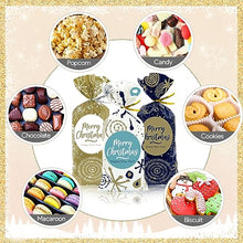 Carica l&#39;immagine nel visualizzatore di Gallery, Sacchetti Biscotti Natale 120pcs, Buste Alimentari per Biscotti Natalizi, Plastica Sacchetto Regalo Sacchettini Natalizio con Cravatte, Bustine Alimenti Cellophane Piccole per Regali Caramelle Dolci
