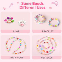 Carica l'immagine nel visualizzatore di Gallery, WinWonder Bambini Perline,1150 PCS Perline Colorate dei Bambini Fare Gioielli Braccialetti Necklace Kit Perline Lettere per Ragazze