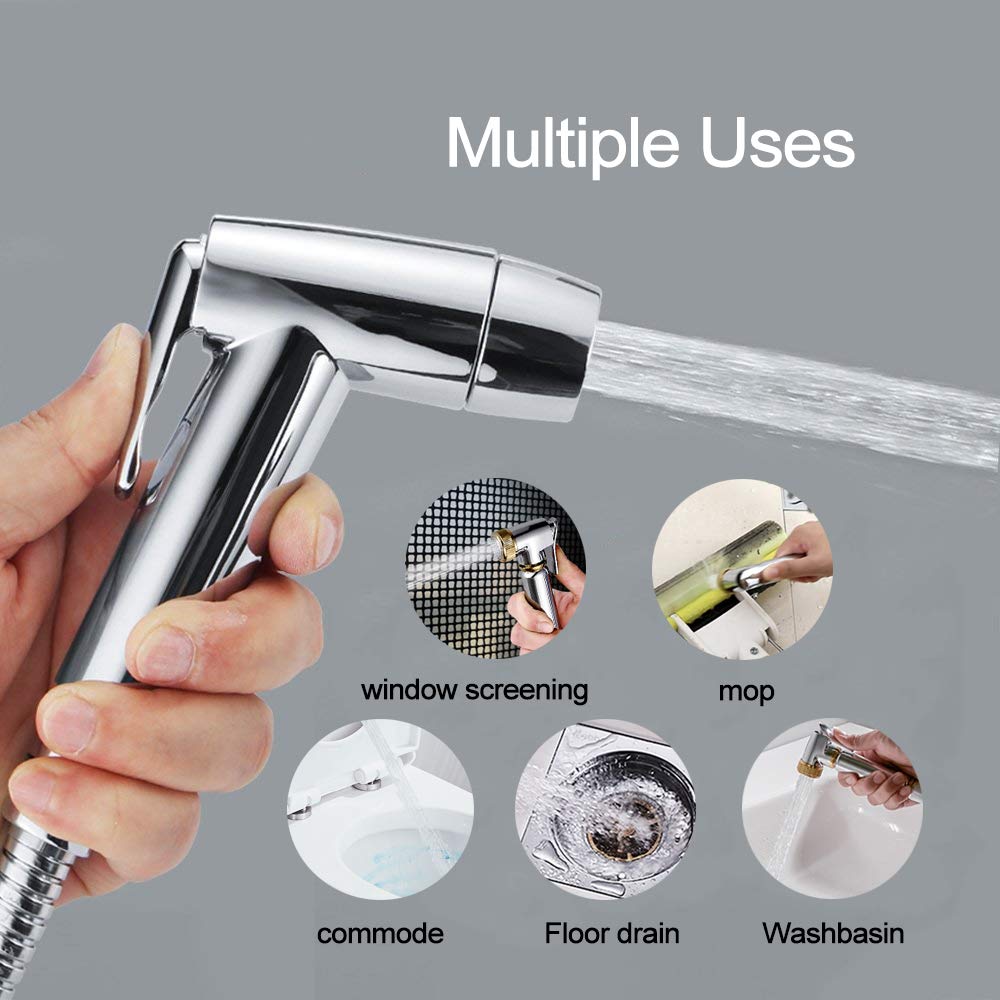 Doccetta Per Bidet Telescopica 40-200 Cm - Senza Trapano, Con Tubo Flessibile - Foto 9