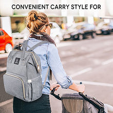 Carica l&#39;immagine nel visualizzatore di Gallery, Zaino Mamma Multifunzione neonato Fasciatoio Bambino Grigio - Ilgrandebazar