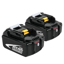 Carica l&#39;immagine nel visualizzatore di Gallery, Powayup 2X 18V 5.5Ah Sostituzione per Makita Batteria BL1860B 5.5Ah, Nero