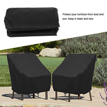 Carica l&#39;immagine nel visualizzatore di Gallery, Terrazza Copertura per Sedie Anti Polvere Anti-UV Impermeabile Rip Black - Ilgrandebazar