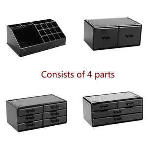 DISPLAY4TOP 12 cassetti acrilico organizer per cosmetici 12 cassettiere Nero - Ilgrandebazar