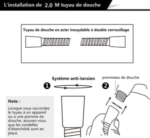 ACGAM Soffione Doccia Alta Pressione Anticalcare + 2 M Flessibile Doccia, 5... - Ilgrandebazar