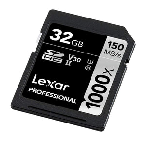 Lexar Schede Professional 1000x 32GB SDHC UHS-II 32GB, Nero - Ilgrandebazar