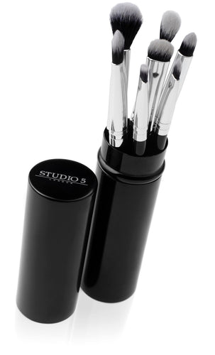 Set Pennelli Occhi Essenziali by Impora London/Travel 7 Compact Eye Brush - Ilgrandebazar