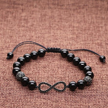 Carica l&#39;immagine nel visualizzatore di Gallery, COAI Bracciale Infinito con Perle in Tormalina Nera e Occhio di