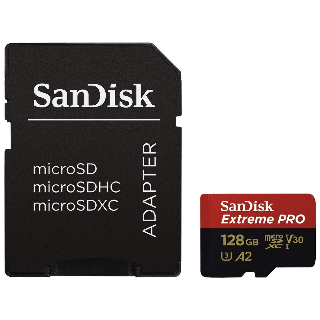 SanDisk Extreme Pro Scheda di Memoria microSDXC da 128 GB e Adattatore 128