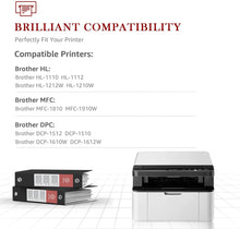 Carica l&#39;immagine nel visualizzatore di Gallery, Toner Kingdom - 3 Cartucce Toner Compatibili per Brother TN1050 Sostituzione TN-1050 per Brother HL-1112 HL-1110 HL-1210W HL-1212W DCP-1510 DCP-1610W DCP-1612W DCP-1512 MFC-1810 MFC-1910W (3 nero) TN1050 3B