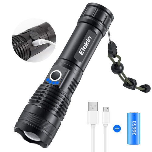 Torcia LED Ricaricabili, Elekin 3000 Lumen 3000 Led Militare - Ilgrandebazar