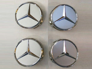 4 COPRIMOZZO MERCEDES BENZ 75mm ARGENTATI borchie tappi CLASSE A B C E S... - Ilgrandebazar