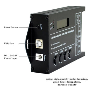 20A Timer Controller Programmabile TC420 DC12-24V LED RGB Da 5 Circuiti Di... - Ilgrandebazar
