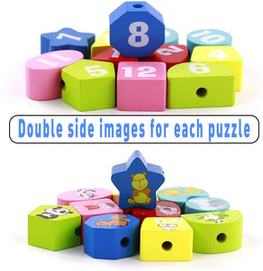 Orologio Giocattolo Bambino Montessori Giocattoli de Puzzle in Legno 4 in 1 Regalo Educativi Giochi per Bambini 3 4 5 6 Anni