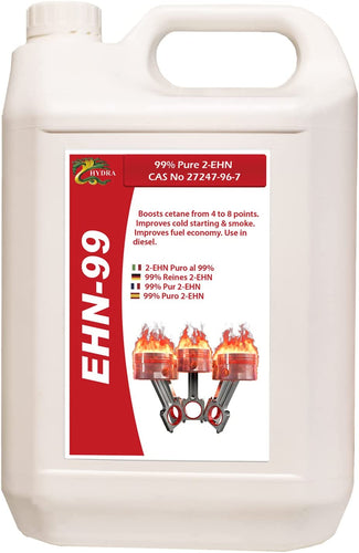 HYDRA EHN-99, 2-etilesil-nitrato Puro al 99% 2 EHN migliora Le Prestazioni Potenziatore di Cetano Booster Additivo per Diesel (5000ml)