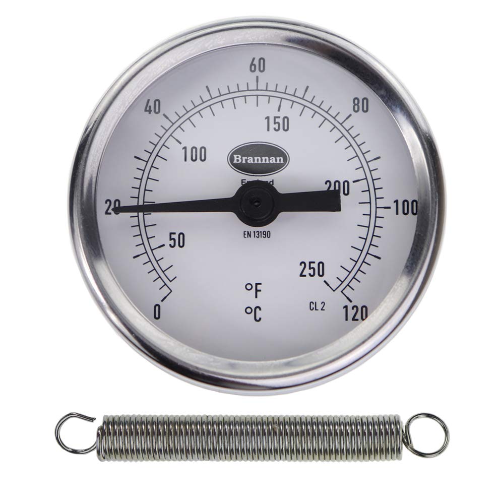 Brannan - Termometro per tubi dell'acqua calda con clip –