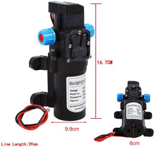 Carica l&#39;immagine nel visualizzatore di Gallery, Pompa giardino Acqua DC 12V pompa autoadescante Alta Pressione membrana ad per Autolavaggio 115psi 5lpm Membrana Autoadescante Pompa Acqua per Camper Campeggio Barca Giardino Marino