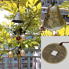 Carica l'immagine nel visualizzatore di Gallery, Yizunnu - Scacciapensieri con campana e campanelle, in metallo, per esterni e interni, decorazione per la casa, 40 cm