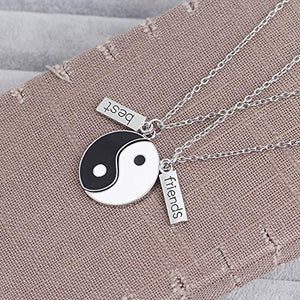 Ciondolo catena Yin Yang Taichi argento per coppia coppia,2 pezzi collane... - Ilgrandebazar